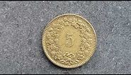 5 RAPPEN SWISS COIN CONFOEDERATIO HELVETICA 1987 Collection VALUE is: 0,15cents(€) to 0,18cents
