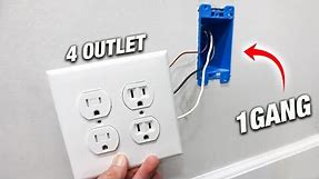 How To Install 4 Outlets Into A 1 Gang Electrical Box! DIY