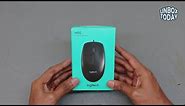Logitech M90 Wired USB Mouse, 1000 DPI Optical Tracking, Ambidextrous Black Unboxing | UNBOX TODAY
