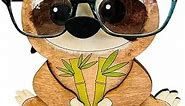 Animal Glasses Holder, Wooden Animal Spectacle, 3D Wooden Puzzle Eyeglasses Stand, Handmade Eye Glass Holder, Animal Shape Eyeglass Holder, Spectacle Glasses Holder For Desk,Cat And Eyeglasses Organiz