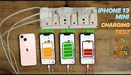 iPhone 13 MINI Charging Test with 5 Watt, 12 Watt, 20 Watt Charger