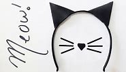 DIY Black Cat Ears Headband