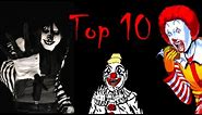 Top 10 Creepypasta Scary Clowns