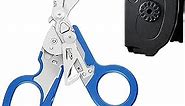 First Aid Shears All-in-One Tactical Scissors, Pocket Scissors & Firefighter Tools Set Medical Scissors, Ring Cutter, Glass Breaker (Blue)