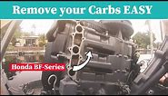 Honda BF50 4 stroke OUTBOARD MOTOR Carb Removal in 5 Minutes