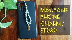 Macrame phone charm | Macrame phone strap for beginners | DIY | Mobile accessories | Step by step