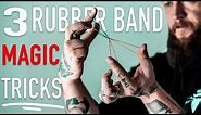 3 EASY Rubber Band Magic Tricks! - Learn them FAST!