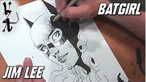 Jim Lee drawing Batgirl during SDCC @Home
