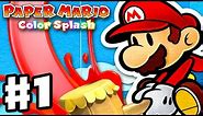 Paper Mario: Color Splash - Gameplay Walkthrough Part 1 - Port Prisma Intro! Huey! (Nintendo Wii U)