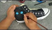 How to paint your own canvas shoes Converse All Star Hand Painted Shoes