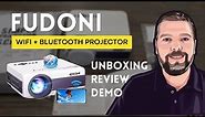 Fudoni Projector Review and Demo | Wifi + Bluetooth Projector