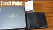 Fossil Men's Leather Bifold Wallet with Flip ID Window
