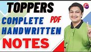 Download Complete Toppers Handwritten Notes PDF for NEET and Board Exam