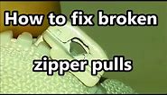 How to fix a zipper pull