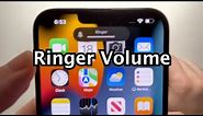 iPhone 13 How to Change Ringer Volume