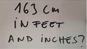 163 cm in feet and inches?