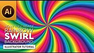 Create Rainbow Colored Swirl Twisting Background in Adobe Illustrator