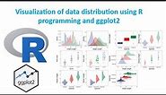 ggplot2 explained 10 nice plots to visualise data disitribution, histo, denisty, boxplot, raincloud