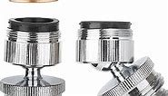 Hibbent Faucet Adapter Kit, Swivel Aerator Adapter to Connect Garden Hose - Multi-Thread Kitchen Sink Faucet Adapter, 3/4 Inch Garden Hose Adapter for Male to Male and Female to Male - Chrome Finished