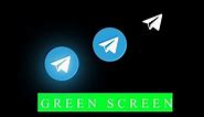 Telegram Icon - Green Screen Video - Stock Video Footage - No Copyright Animated Videos