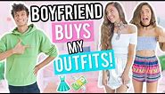 BOYFRIEND BUYS OUTFITS FOR GIRLFRIEND! Shopping Challenge!