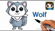 How to Draw a Cartoon Wolf easy