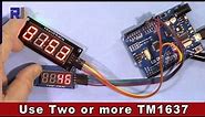 Using multiple TM1637 4 digits LED Display with Arduino