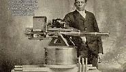 Eugene Burkins (1877-1929) when he patented the Burkins Automatic Machine Gun #army #eugeneburkins