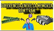 Diferencia entre la MEMORIA RAM y ROM