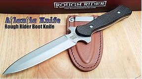 ROUGH RIDER LARGE FIXED DAGGER BLADE FULL TANG 8.5" BOOT KNIFE WITH SHEATH 1809