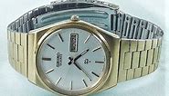 Review 1980 Seiko SQ Day date 8223-8029 Men's Quartz Watch gold classic entry level luxury watch