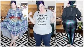 PLUS SIZE HAUL: HOLOGRAPHIC LEGGINGS : TORRID, FOREVER 21 PLUS & ESHAKTI