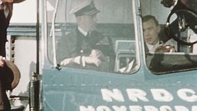 1960 montage shot of Lord Mountbatten and other Navy officers