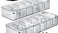 Cable Storage Boxes Organizers 2 Pack,Cord Charger Storage Organizer Box Case with 20pcs Cable Ties,Stackable,Clear