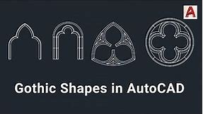 Tutorial: How to draw gothic shapes and Arches in AutoCAD