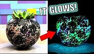 This CONCRETE planter GLOWS IN THE DARK! | How I make it
