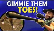 GIMMIE THEM TOES | DAEQUAN SNIPES ARE INSANE | HIGH KILL FUNNY GAME - (Fortnite Battle Royale)
