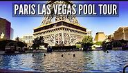 PARIS LAS VEGAS POOL | 4K TOUR of Paris Pool | LAS VEGAS 2021