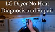 LG Dryer not heating Diagnosis and Repair