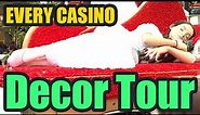 ALL 28 Las Vegas Strip Casinos - Christmas Decor Tour