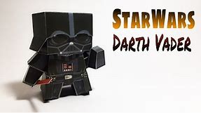 Darth Vader Star Wars Paper Crafts tutorial !