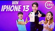 WIN IPHONE 13 IN 24 HOURS WITH MY BROTHER & SISTER | Rimorav Vlogs