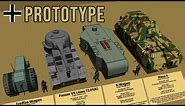 Crazy German Prototype Tanks Size Comparison 3D