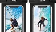 JOTO IPX8 Waterproof Phone Pouch Case, Underwater Dry Bag for Phone Protector for iPhone 15 14 13 12 11 Pro Max, Galaxy S24 S23 S22 Ultra Pixel to 7" Cruise Vacation Essential -2 Pack, Black