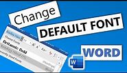 Change default document font in Word (Theme Font)
