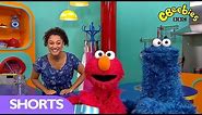 Elmo and Cookie Monster From The Furchester Hotel Visit The CBeebies House