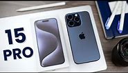 iPhone 15 Pro (Blue Titanium) UNBOXING [feat. Storm Blue Apple Silicone Case & 5:00 am Pre-Ordering]