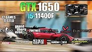 GTX 1650 + i5 11400F : Test in 12 Games - GTX 1650 Gaming