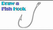 How to Draw a Fish Hook - EASY & FAST