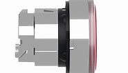 ZB4BH043 - Head for illuminated push button, Harmony XB4, metal, red flush, 22mm, universal LED, push push, unmarked | Schneider Electric Singapore